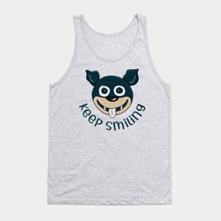 keep smiling dog face Tank Top